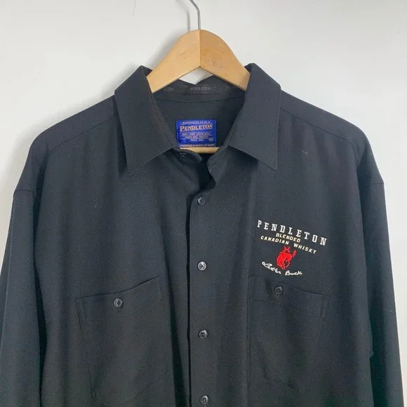 Pendleton‎ Men's Pendleton Whisky Vintage Wool Long Sleeve Button Up Shirt SZ XL - Picture 3 of 14